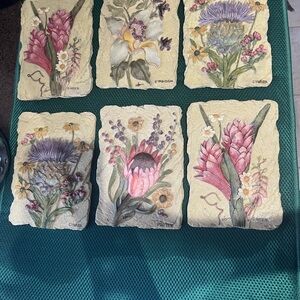 Set of 6 Vintage Cheri Blum Wall Art Plaques Set